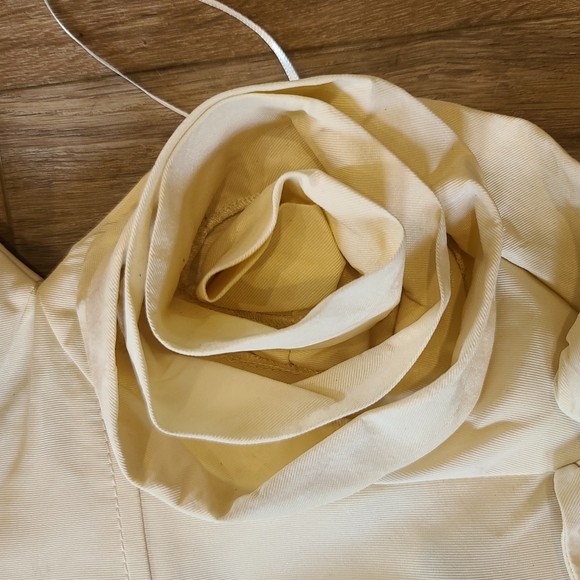 ZARA LIMITED EDITION sz medium FLORAL Strapless BUSTIER SAND/Beige TOP - Picture 3 of 7